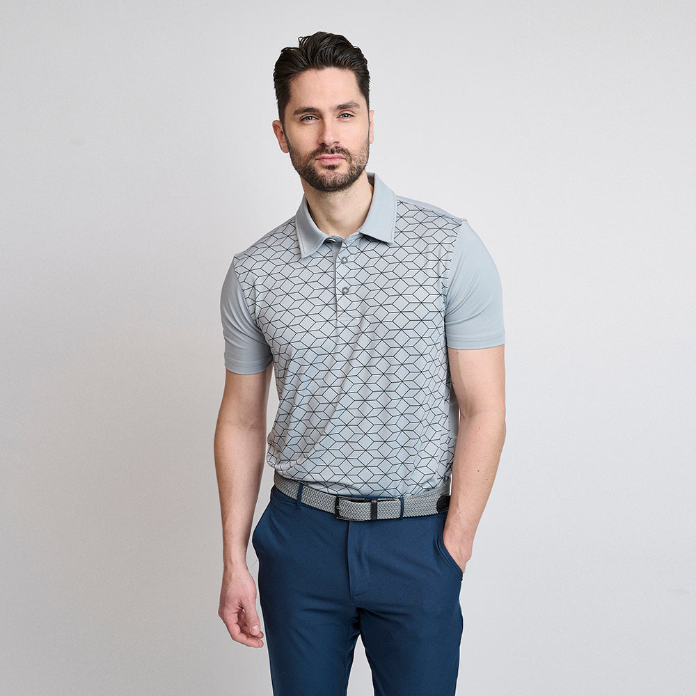 Mens Players Polo, Light Grey