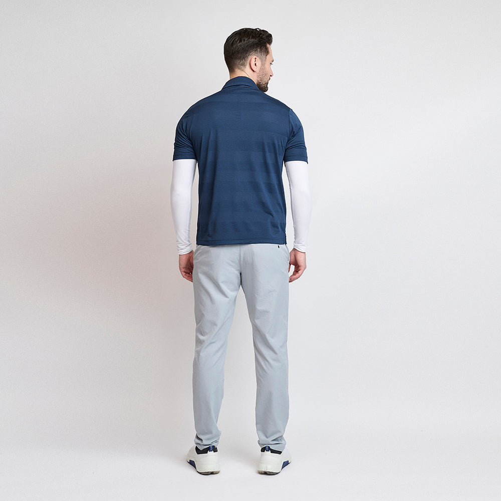 Mens Jacquard Polo, Navy