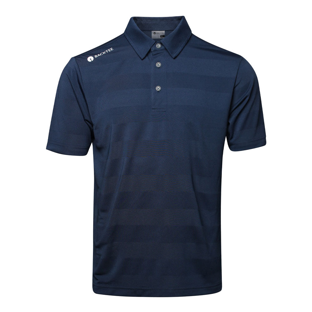 Mens Jacquard Polo, Navy