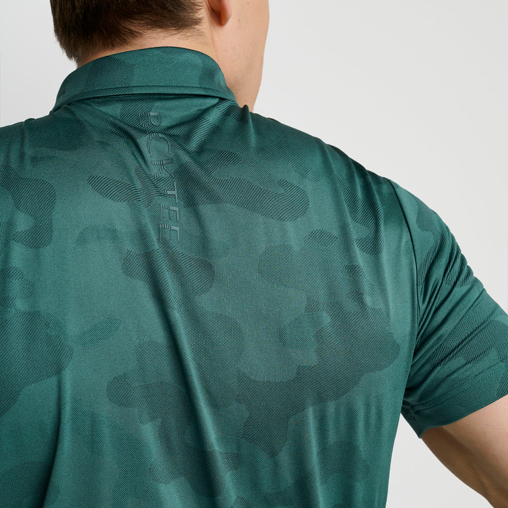 Men's Camou Polo, Bistro Green