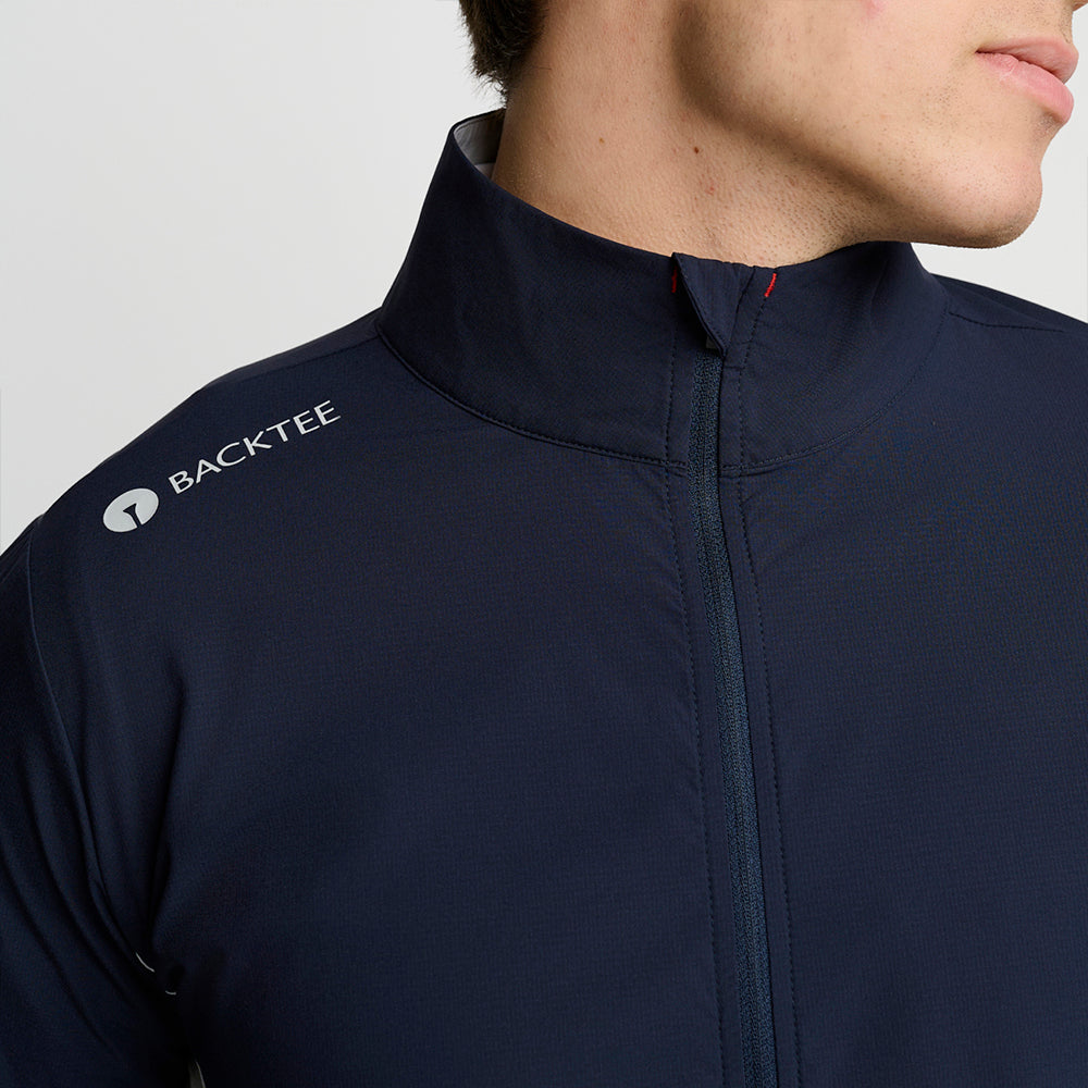 Men's Stretch Windbreaker Jacket, Navy Blue