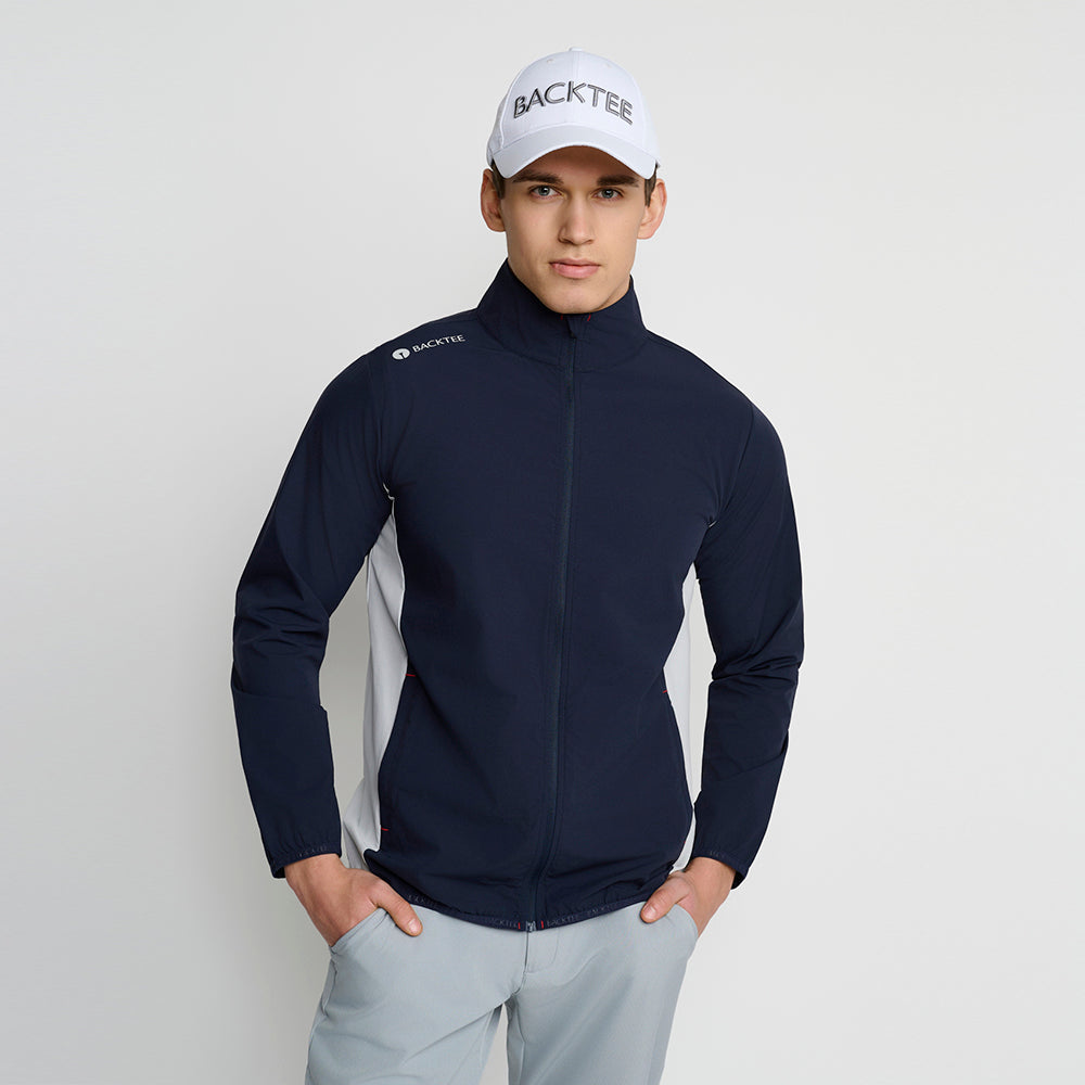 Men's Stretch Windbreaker Jacket, Navy Blue