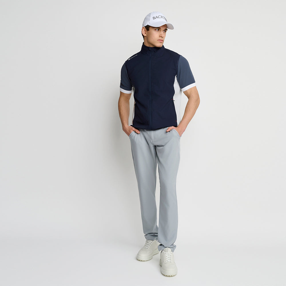 Men's Stretch Windbreaker Vest, Navy Blue