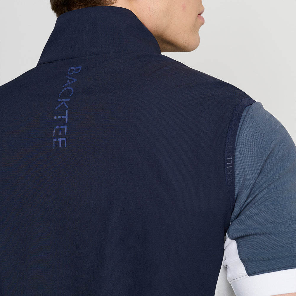 Men's Stretch Windbreaker Vest, Navy Blue