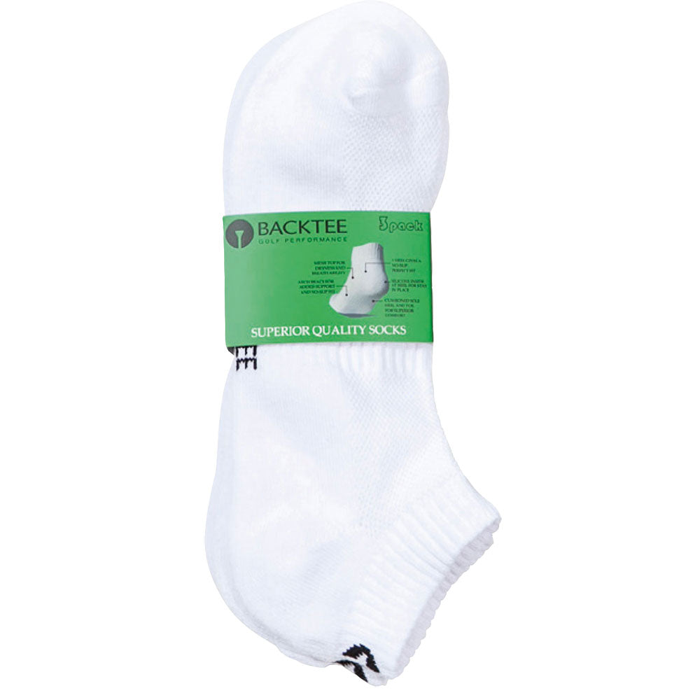 BACKTEE Low-Cut Strømper 3-pak, White