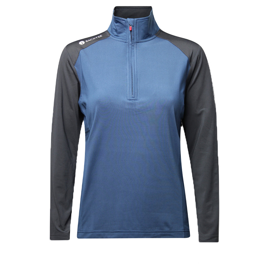 Ladies Zipneck Baselayer, Ensign Blue