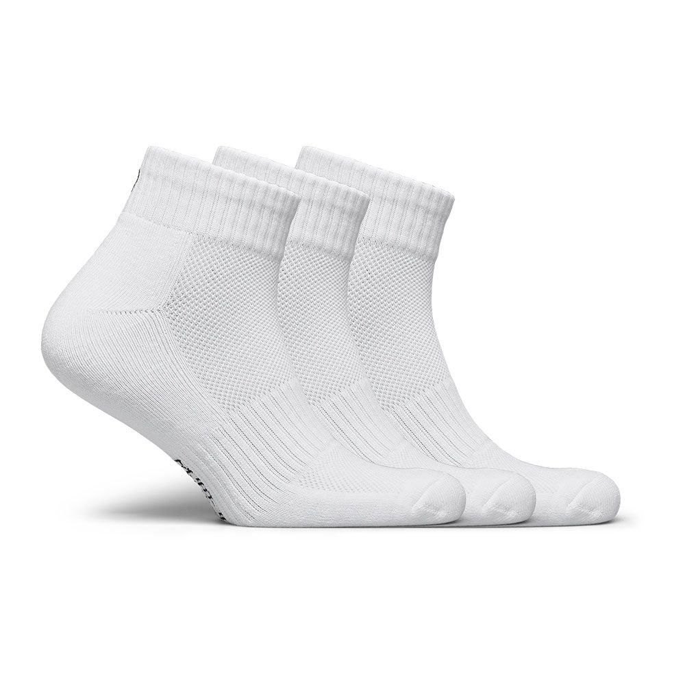 BACKTEE Ankle Socks 3-Pack, White