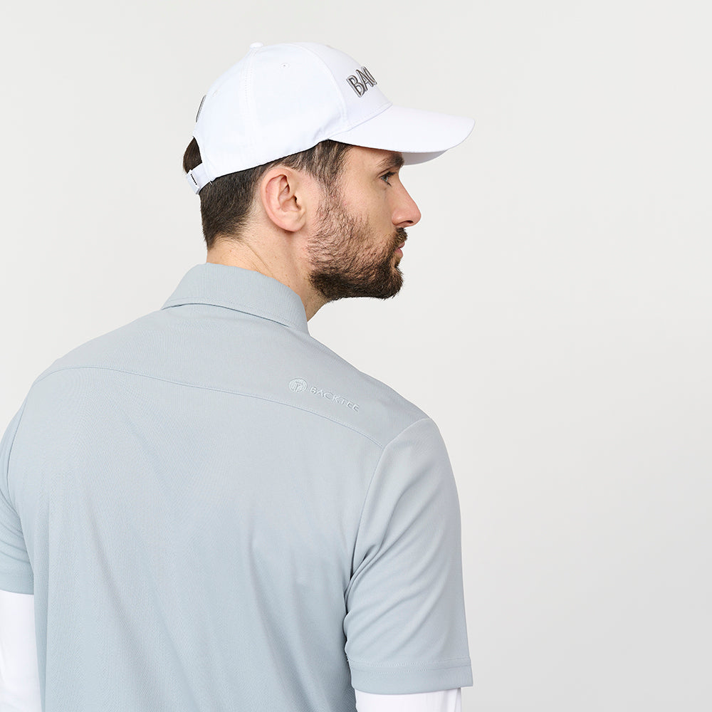 Mens Performance Polo, Light Grey
