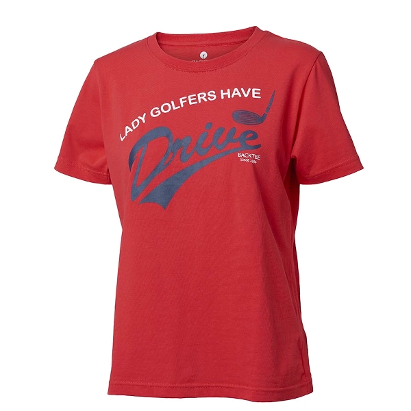 Ladies Lady Golfers Have Drive T-shirt, Red