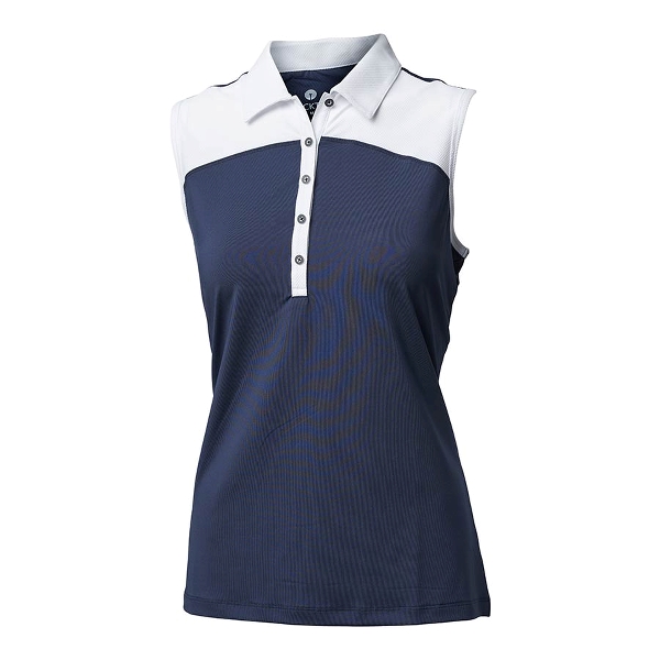 Ladies Colour Block Polo Top, Navy | 2-7 day delivery | Backtee.com