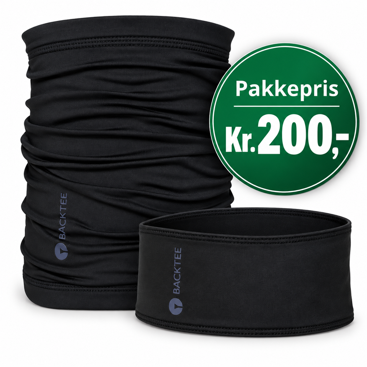 Hoofdband & Nekwarmer, Zwart