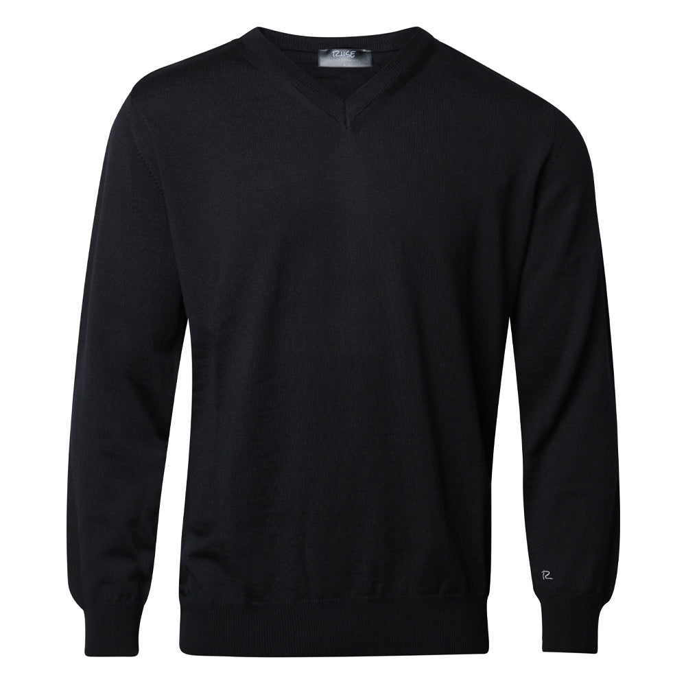 Riise Mens Merino V-neck, Black