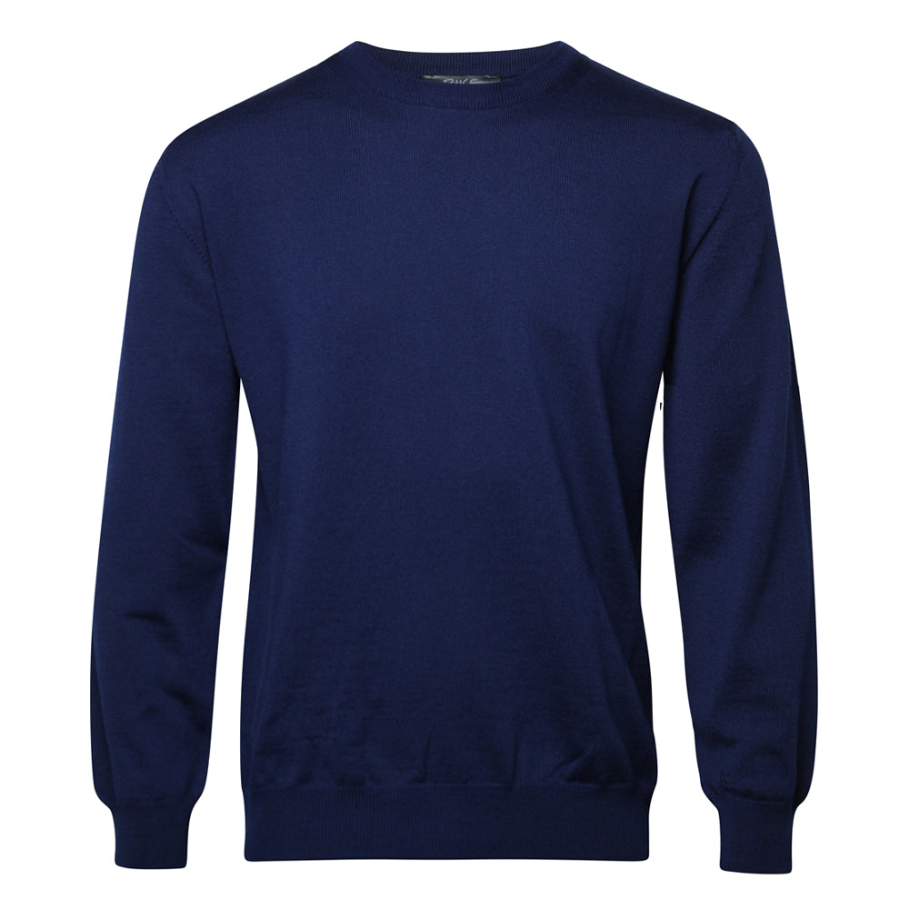 Riise Mens Merino O-neck, Blue Sea