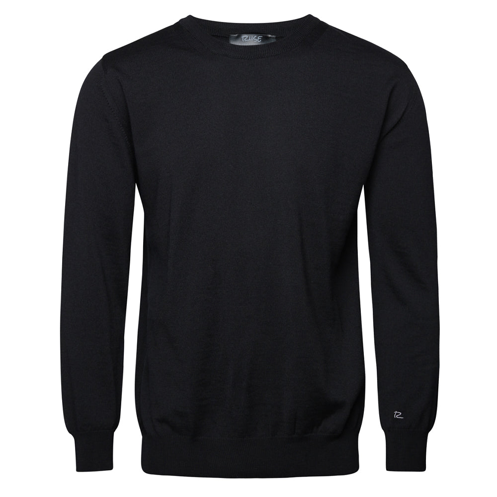 Riise Mens Merino O-neck, Black