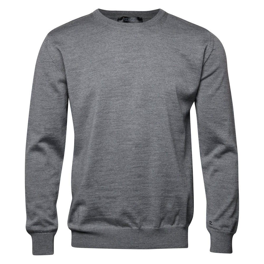 Riise Mens Merino O-neck, Grey Melange