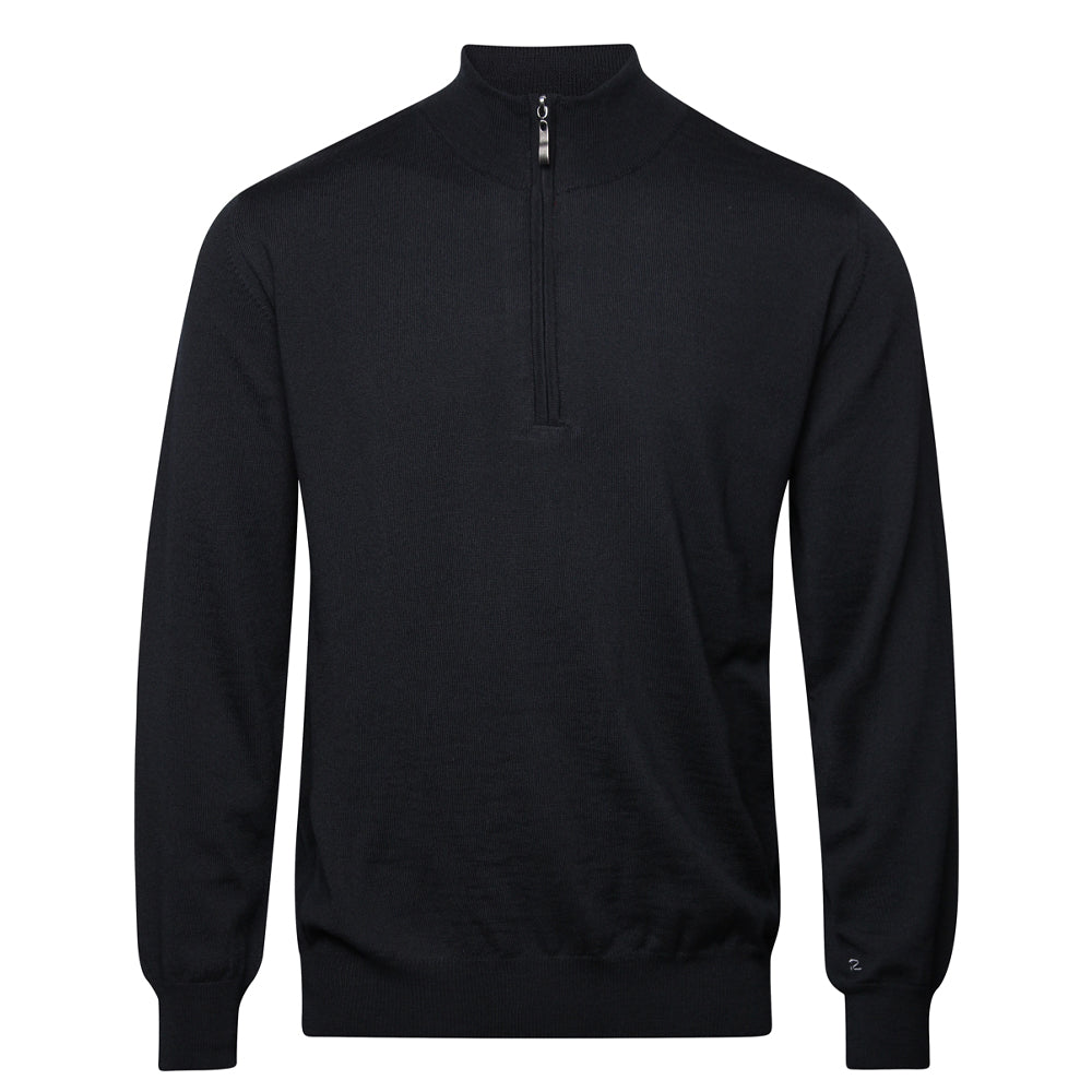 Riise Mens Merino Z-neck, Navy