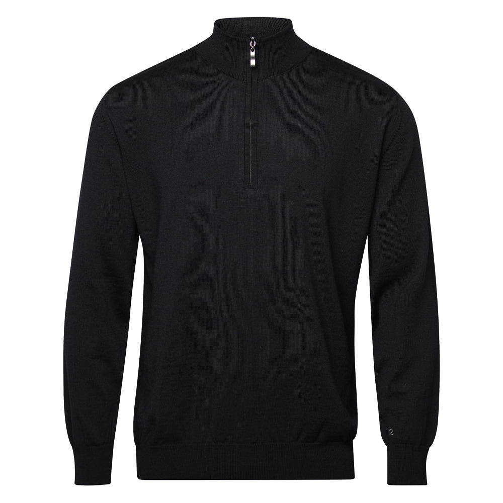 Riise Mens Merino Z-neck, Black