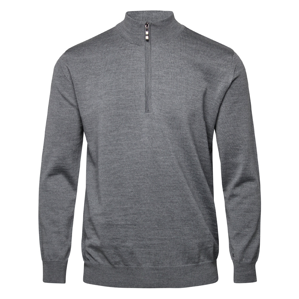 Riise Mens Merino Z-neck, Grey Melange