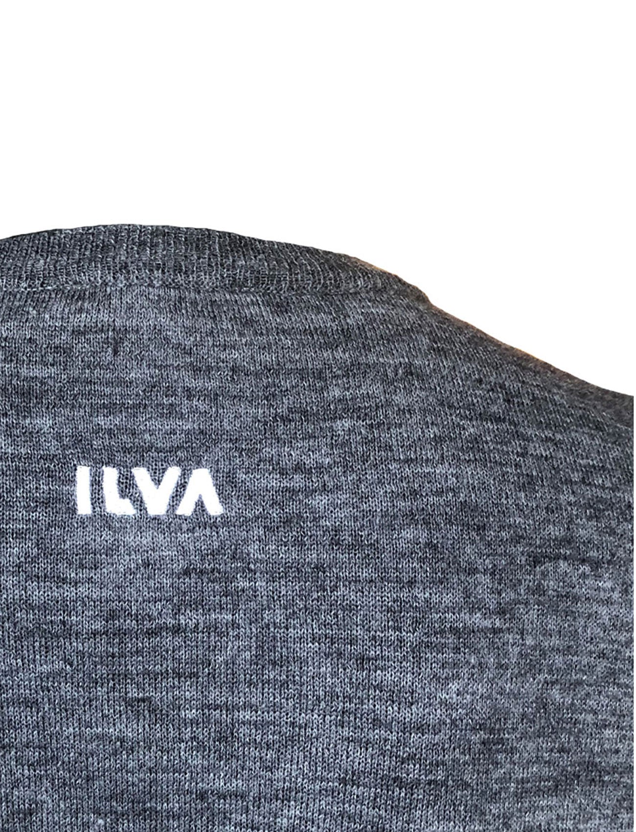 ILVA Herre O-hals pullover, Grå melange