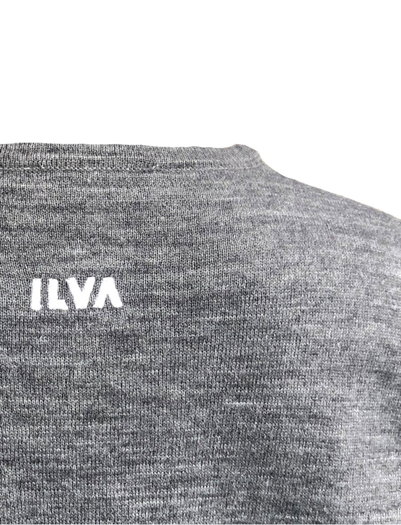 ILVA Dame V-hals cardigan, Grå melange