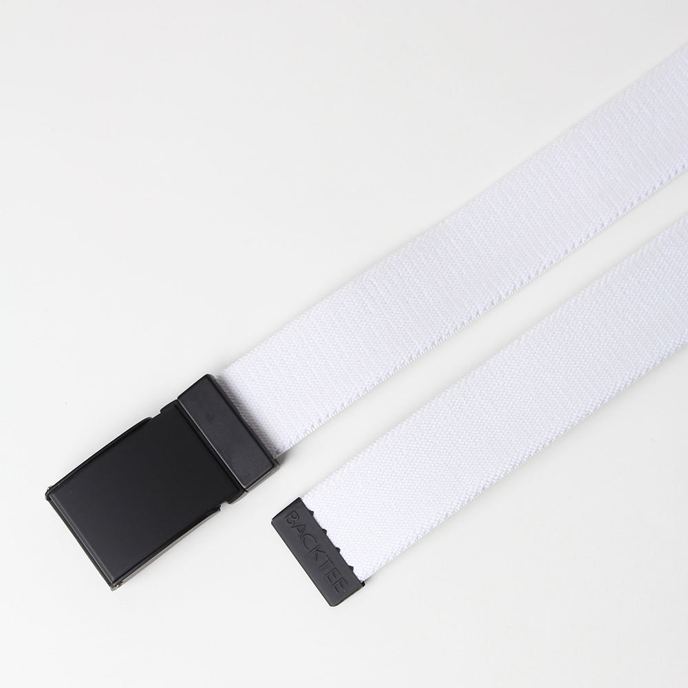 BACKTEE Solid Elastic Belt, White