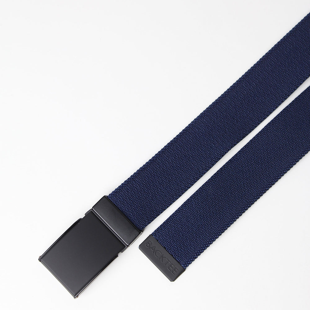 BACKTEE Solid Elastic Belt, Navy