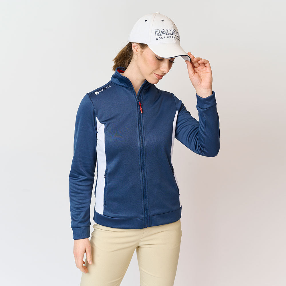 Ladies Full Zip Midlayer, Navy