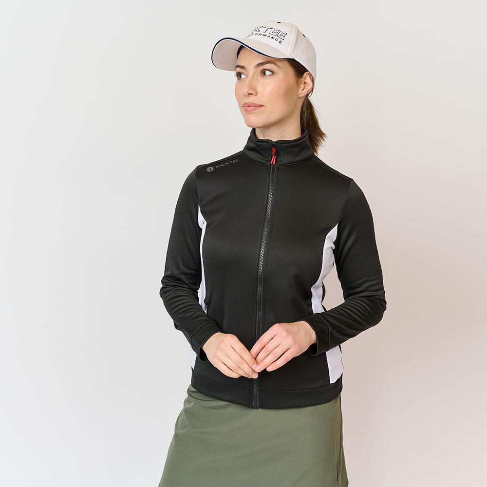 Ladies Full Zip Midlayer, Black