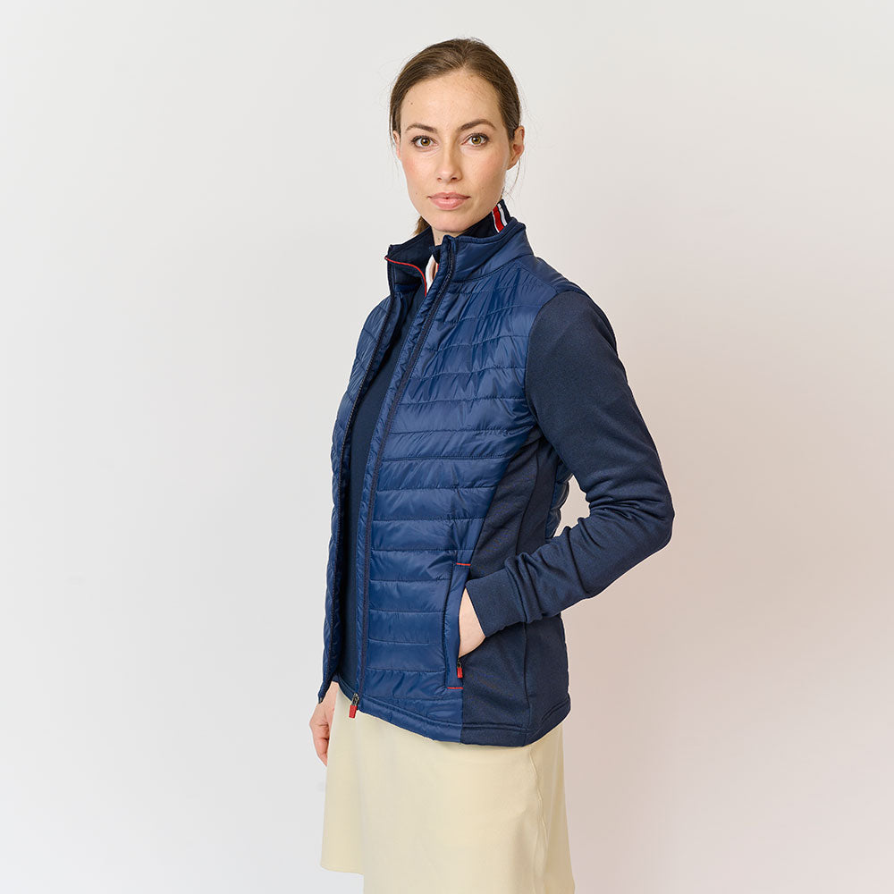 Ladies Hybrid Midlayer Jacket, Navy