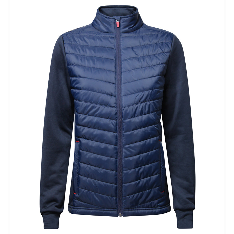 Ladies Hybrid Midlayer Jacket, Navy