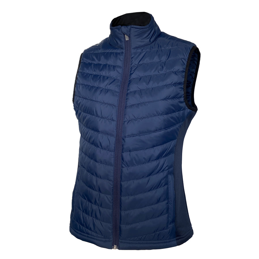 Ladies Hybrid Midlayer Vest, Navy