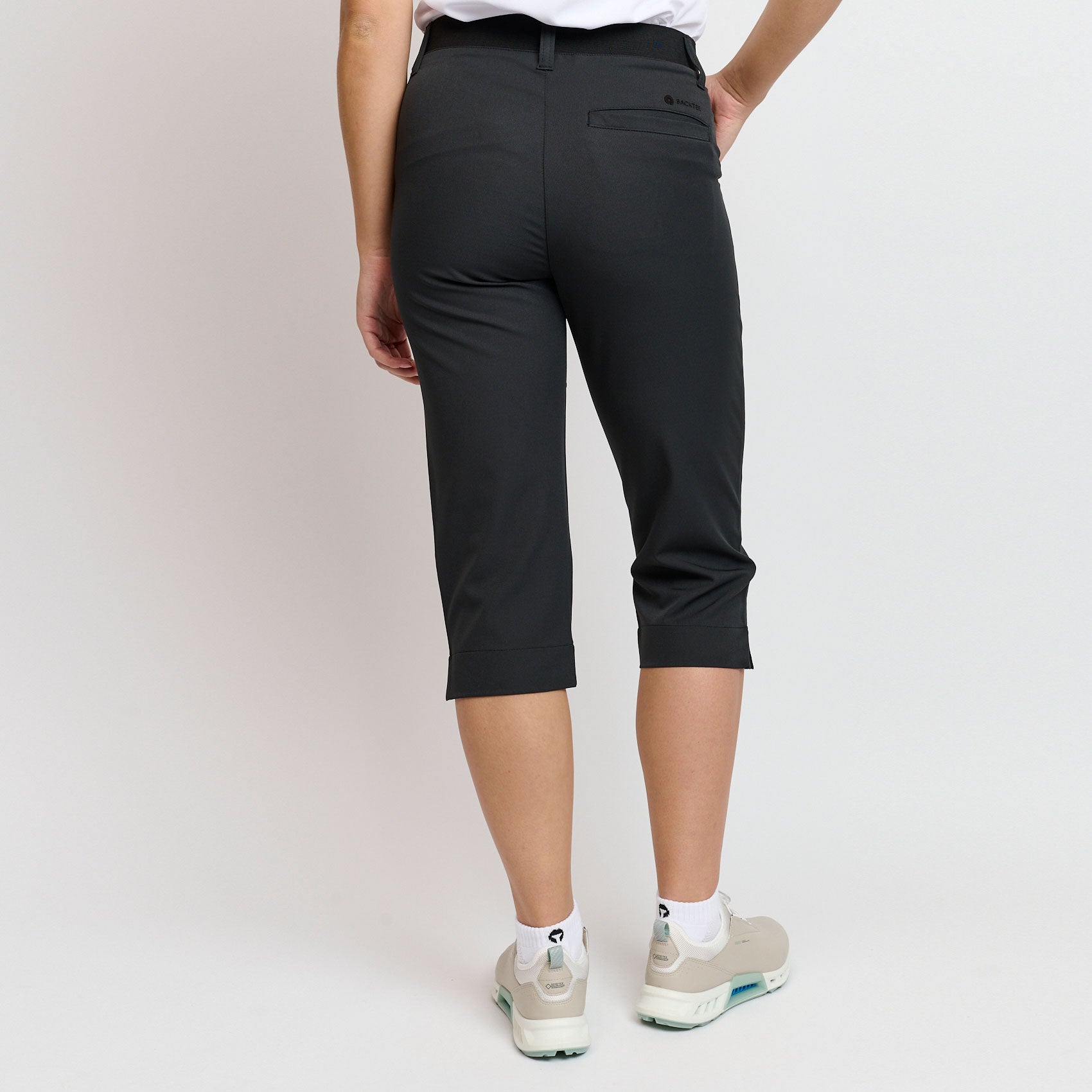 Ladies Light Weight Performance Capri Pants, Black