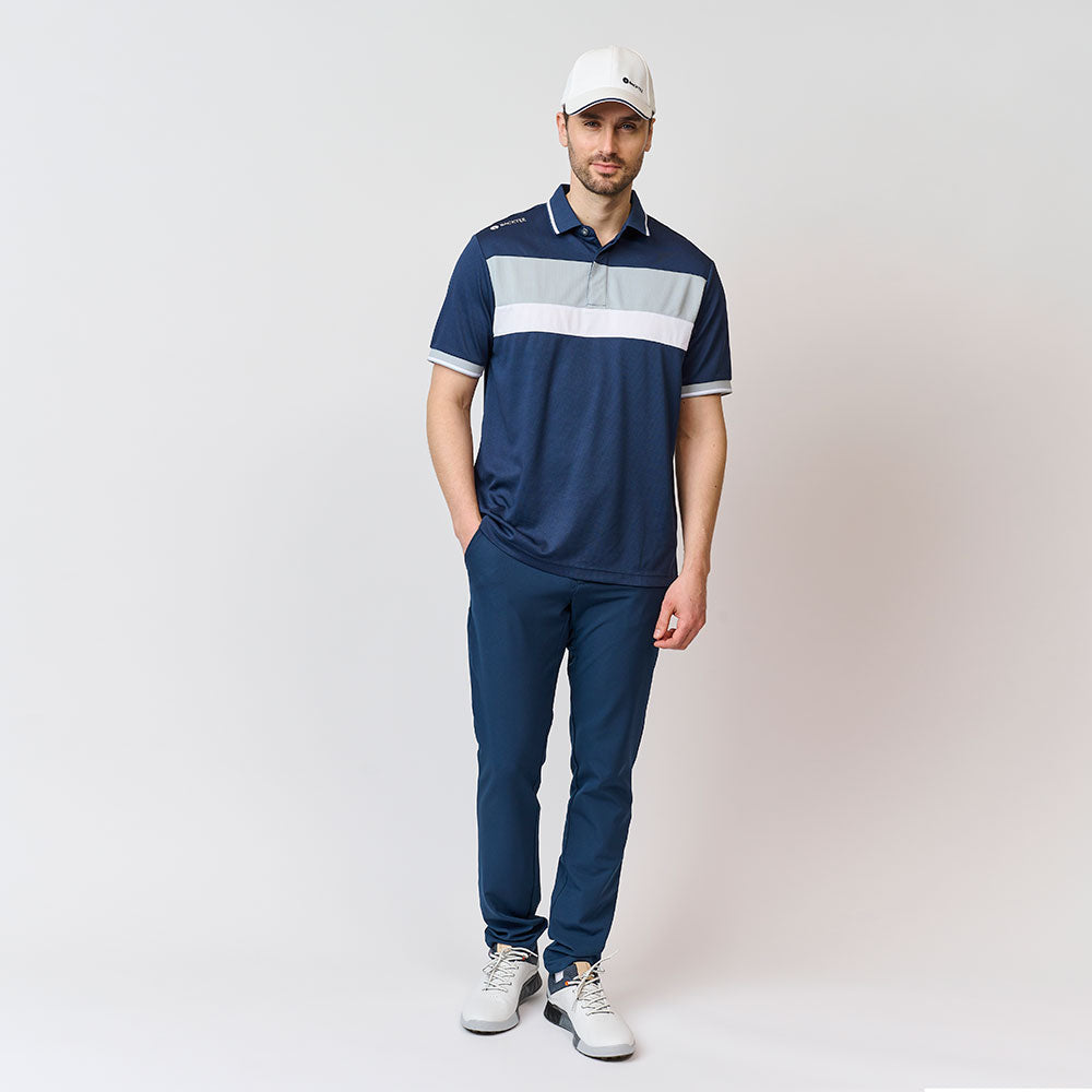 Mens Chest Polo, Navy