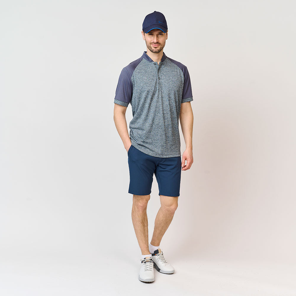 Mens Melange Polo, Asphalt