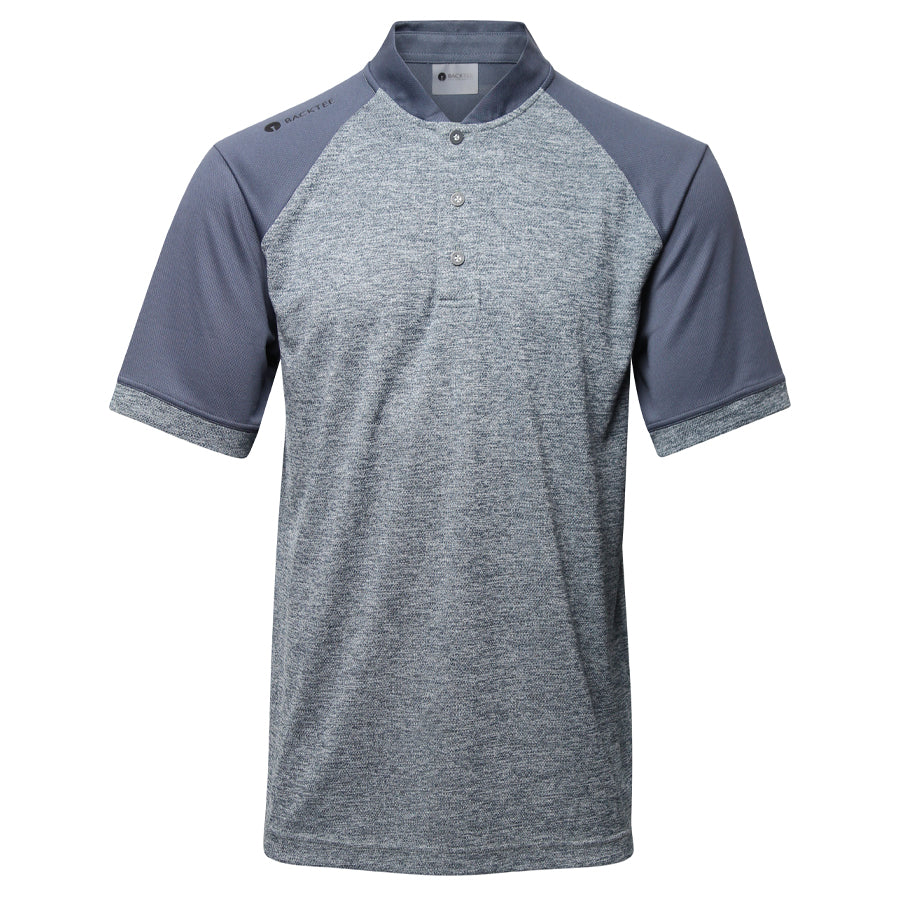 Mens Melange Polo, Asphalt