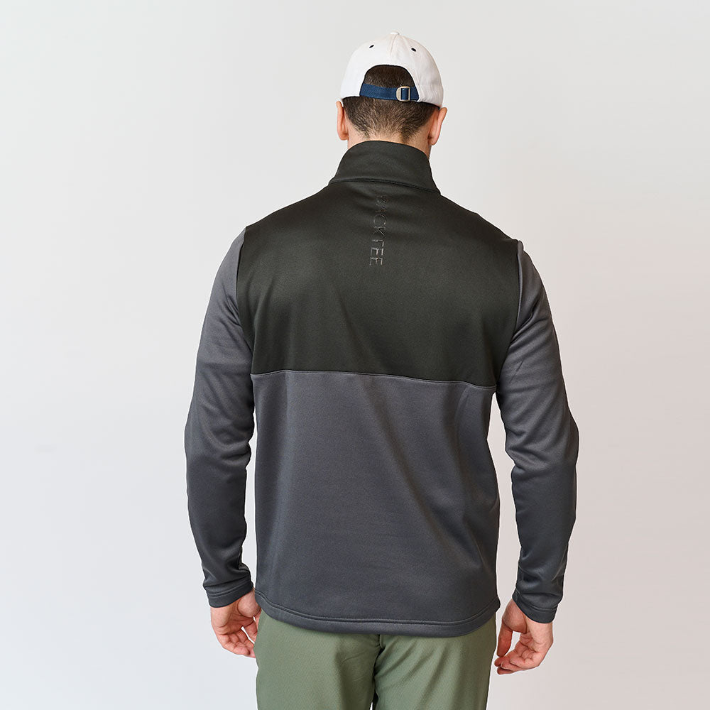 Mens Shield Zipneck Midlayer, Asphalt