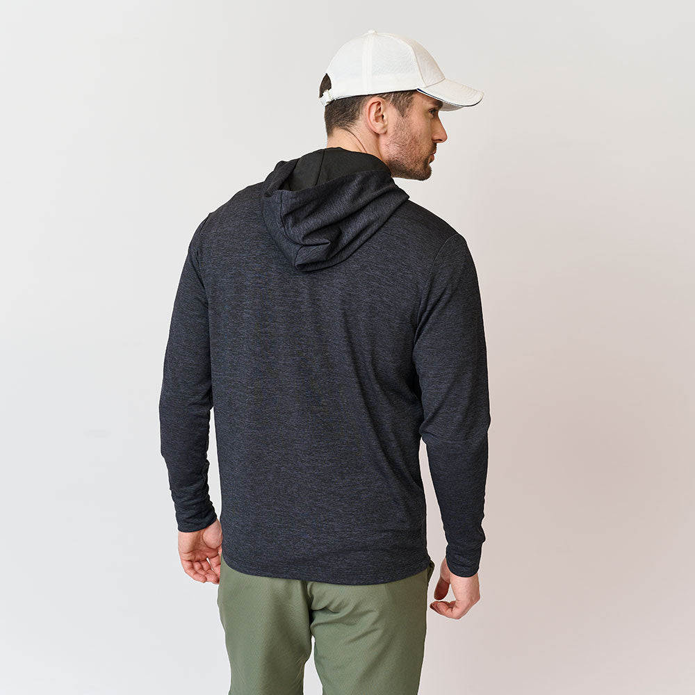 Mens Melange Baselayer Hoodie, Black