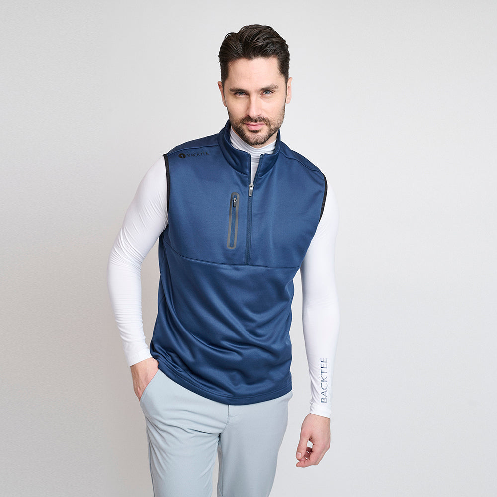 Mens Shield Midlayer Slipover, Navy