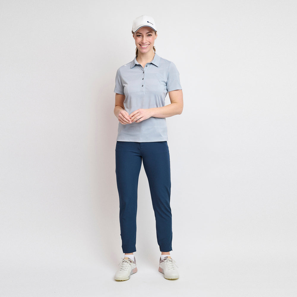 Ladies Jacquard Polo, Light grey