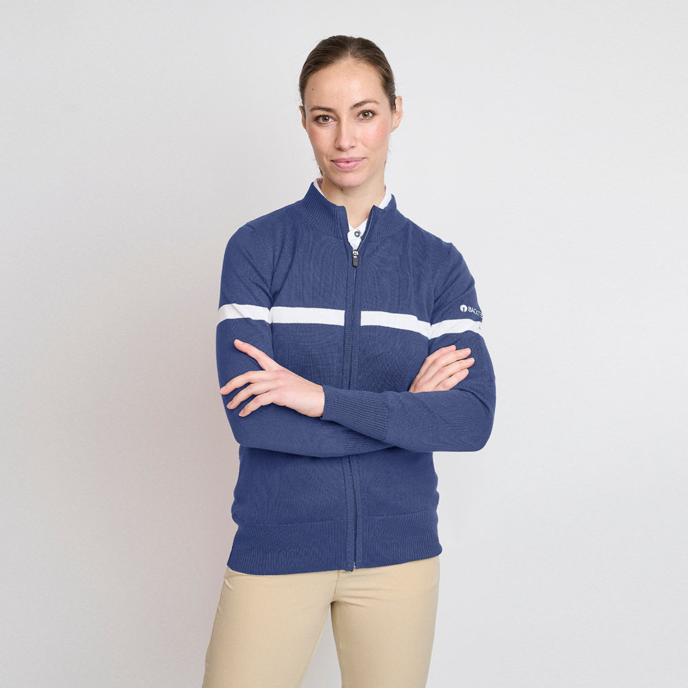 Ladies Organic Windbreaker Sweater, Dusk Blue