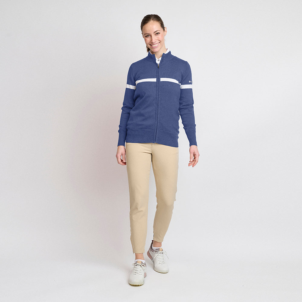 Ladies Organic Windbreaker Sweater, Dusk Blue