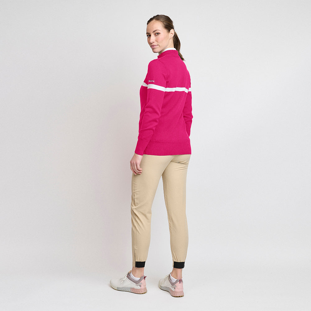 Ladies Organic Windbreaker Sweater, Fuchsia