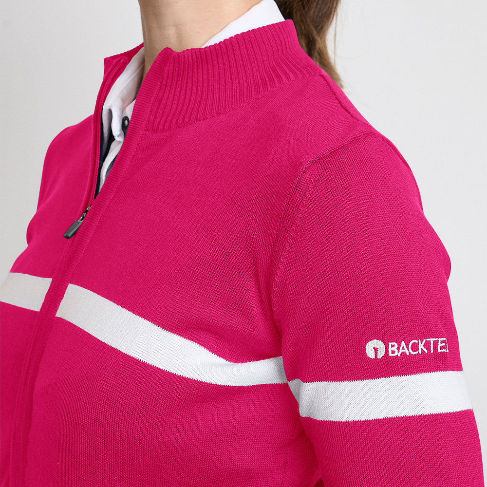 Ladies Organic Windbreaker Sweater, Fuchsia