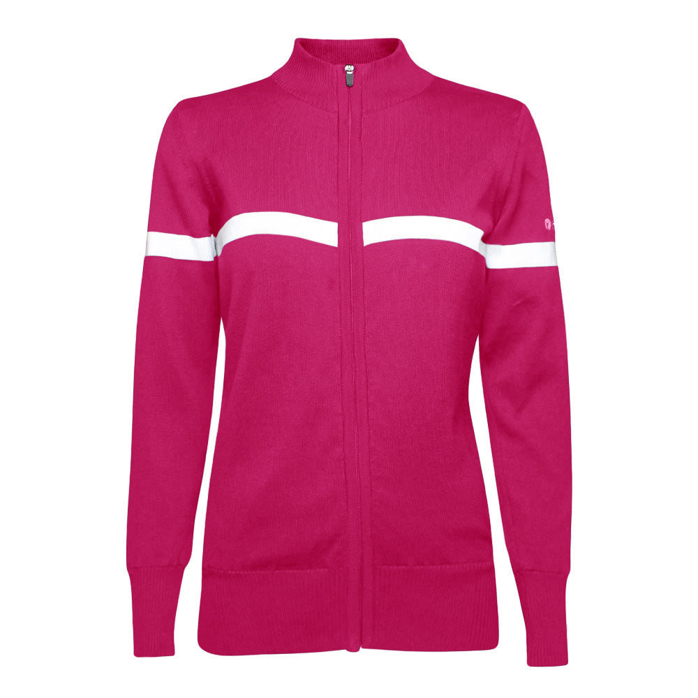 Ladies Organic Windbreaker Sweater, Fuchsia