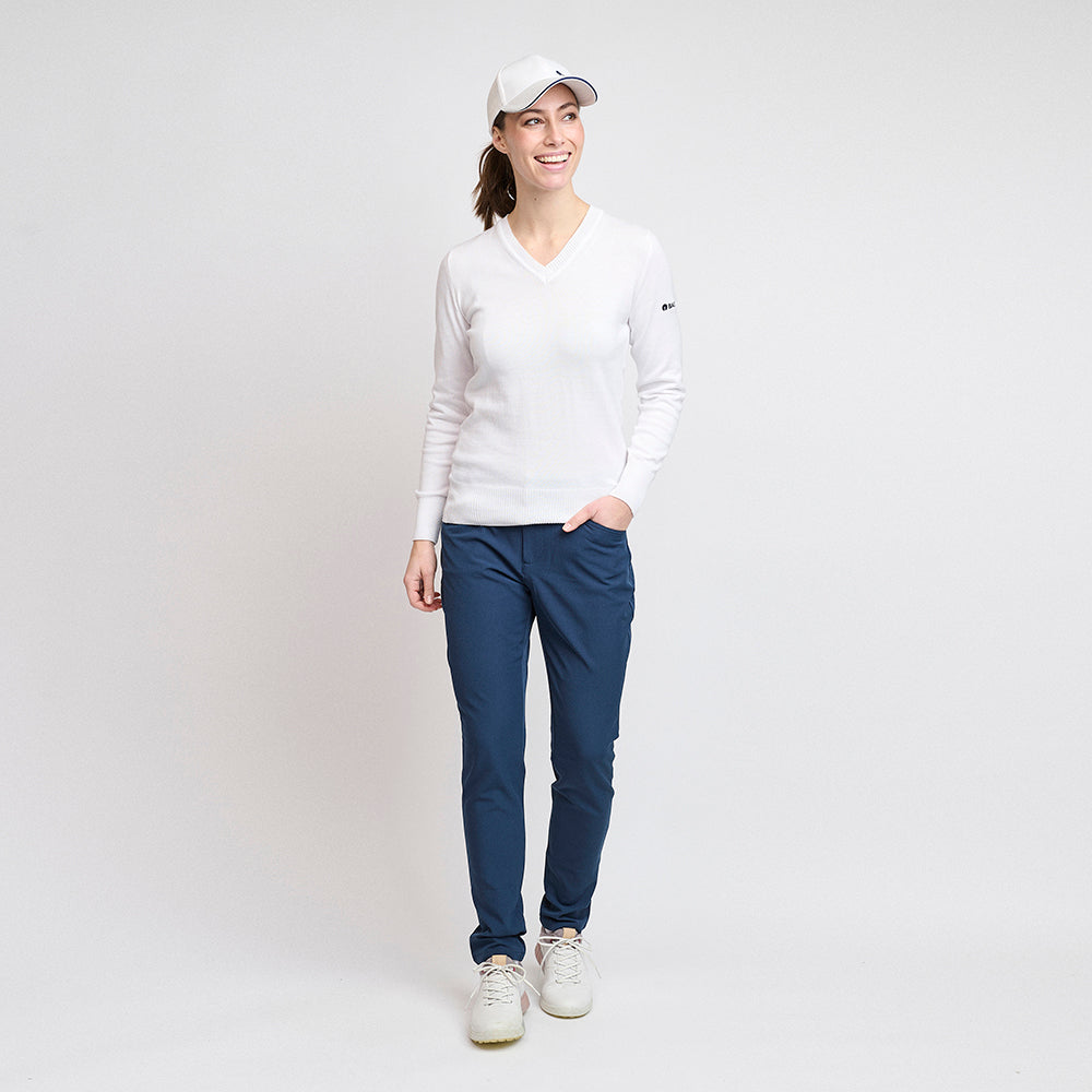 Ladies Organic Casual Sweater, White