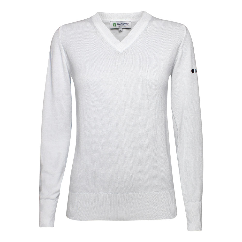 Ladies Organic Casual Sweater, White