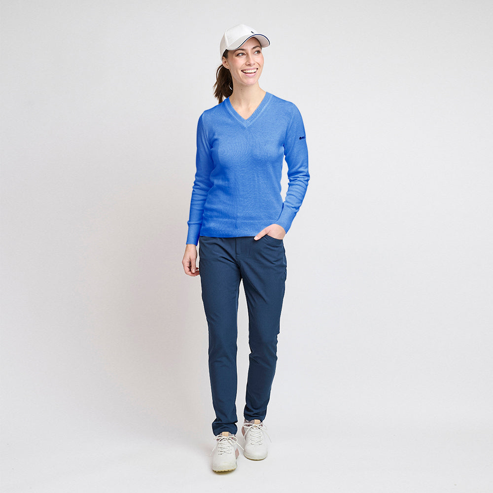 Ladies Organic Casual Sweater, Sky