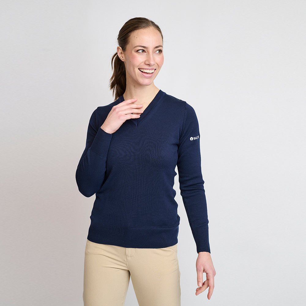 Ladies Organic Casual Sweater, Navy