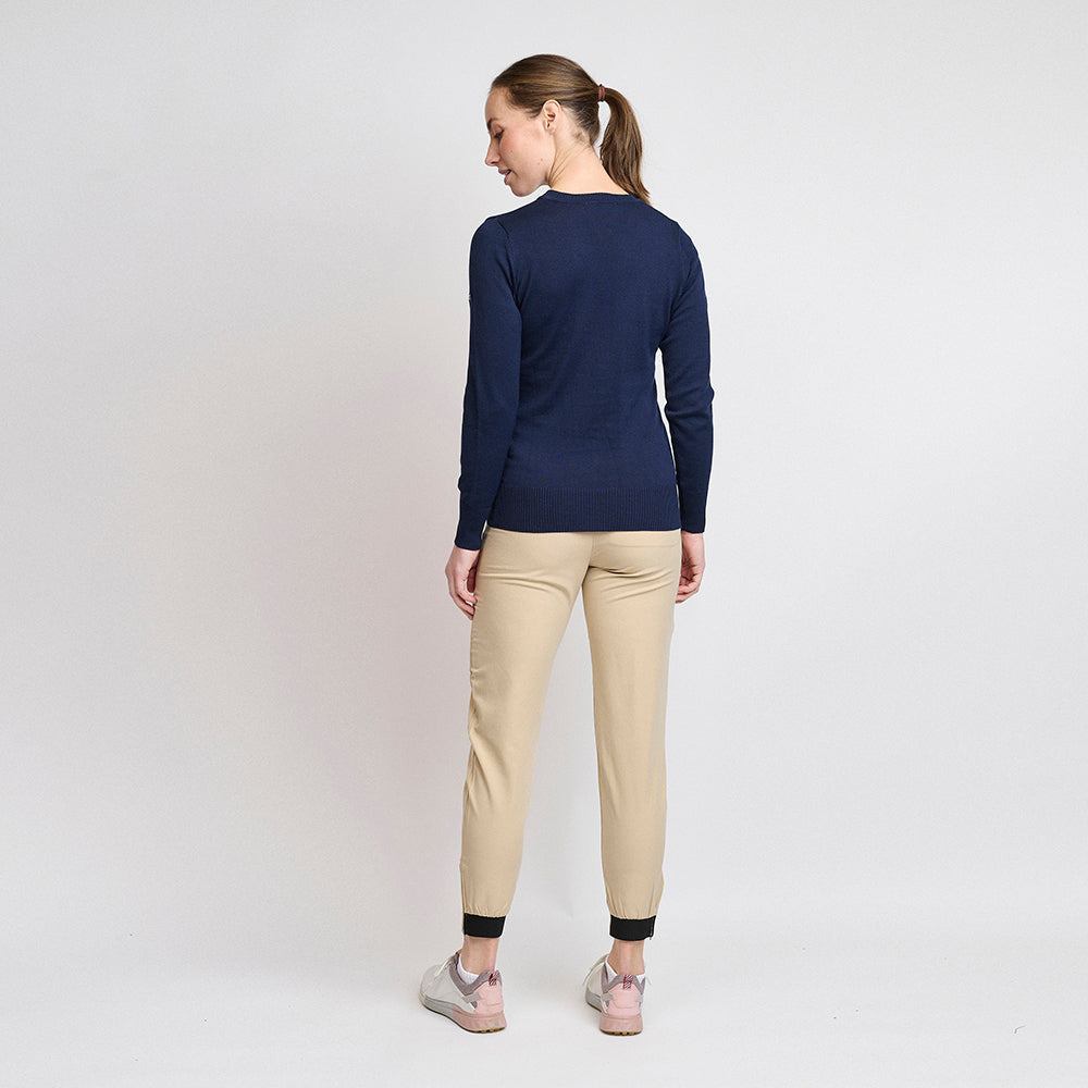 Ladies Organic Casual Sweater, Navy