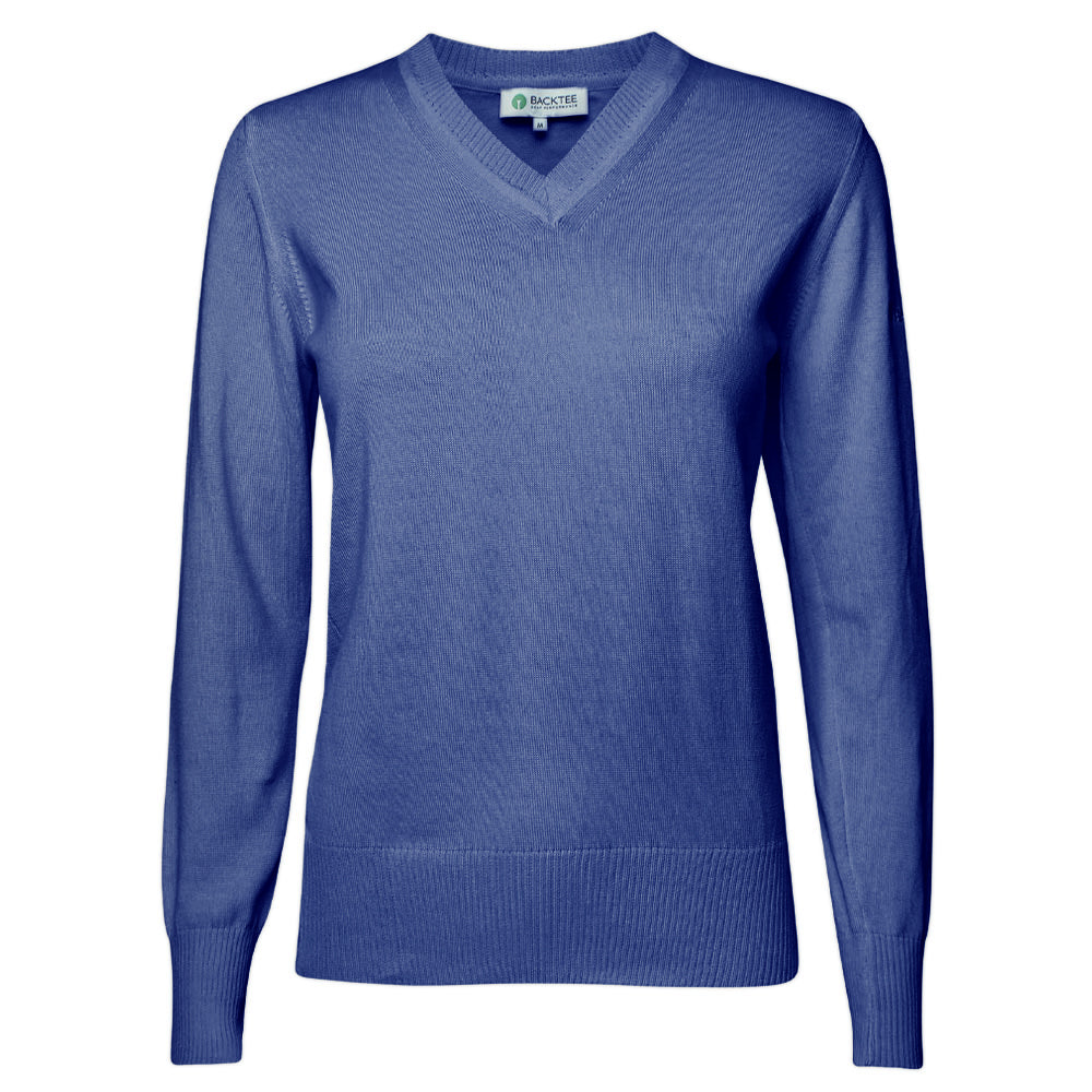 Ladies Organic Casual Sweater, Dusk Blue